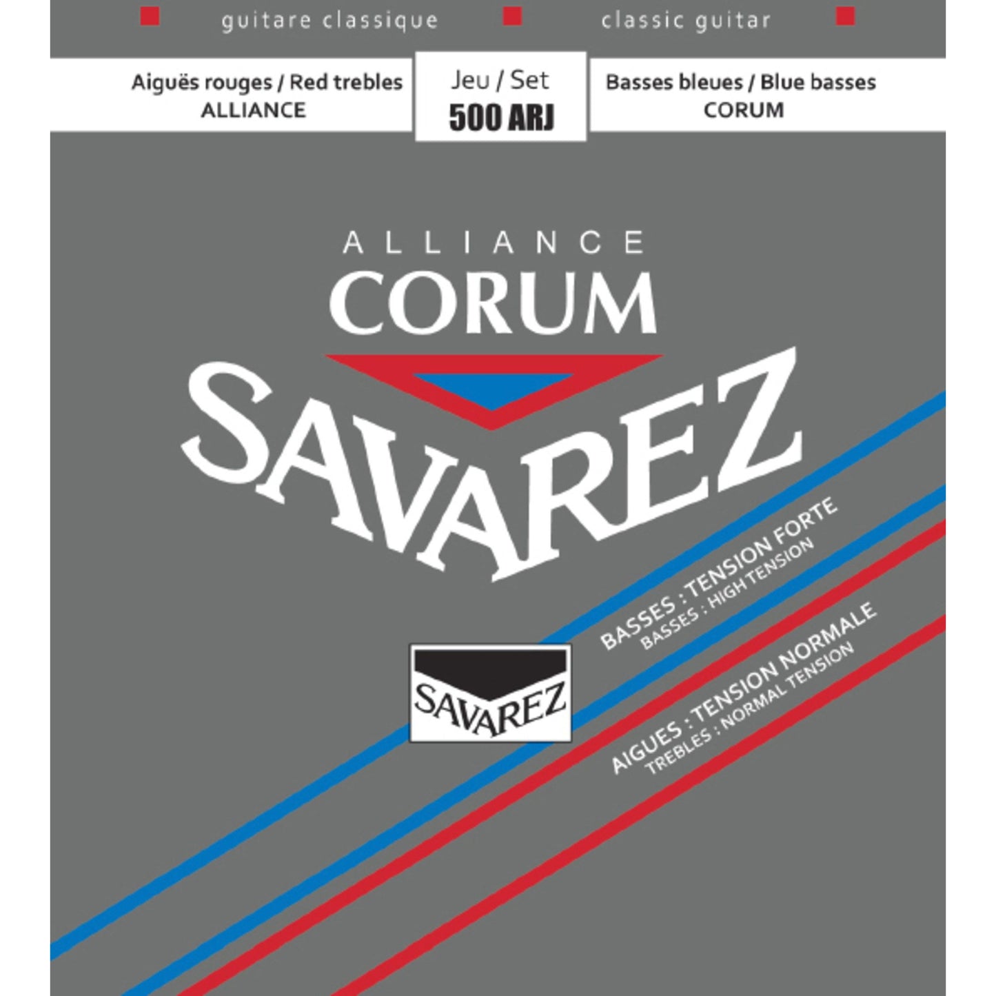 Classical Guitar Strings Savarez Alliance Corum | Carbon Trebles with Corum Basses | High Tension