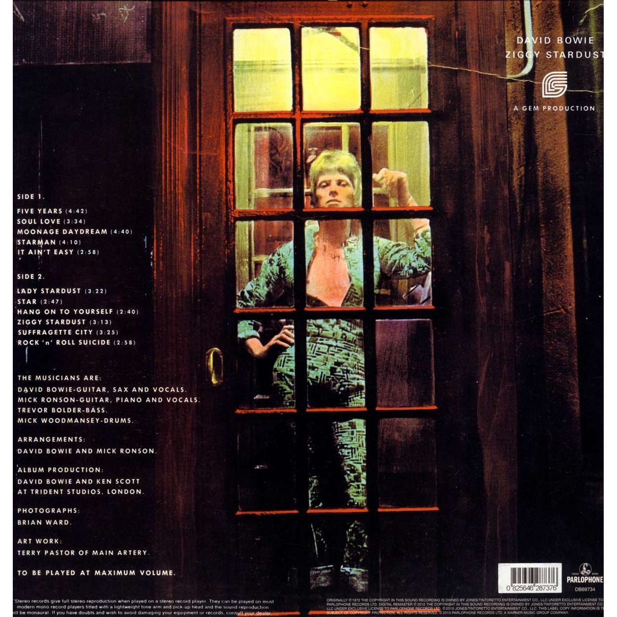 David Bowie: The Rise And Fall Of Ziggy Stardust And The Spiders From Mars (remastered 2012) (180g) LP | Vinyl