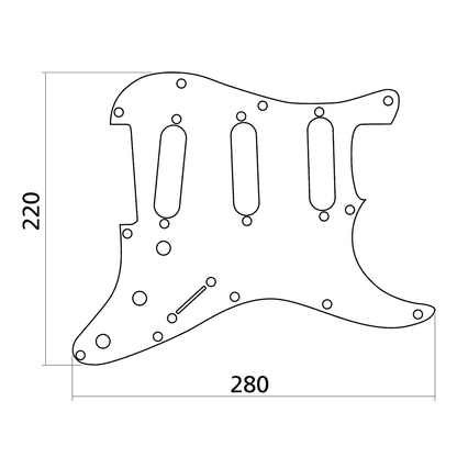Pickguard Brown Tortoise 3 ply strat by Yellow Parts