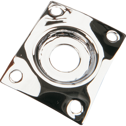 Jack Plate | Les Paul Type | Chrome | By Yellow Parts | ADI EZ1139