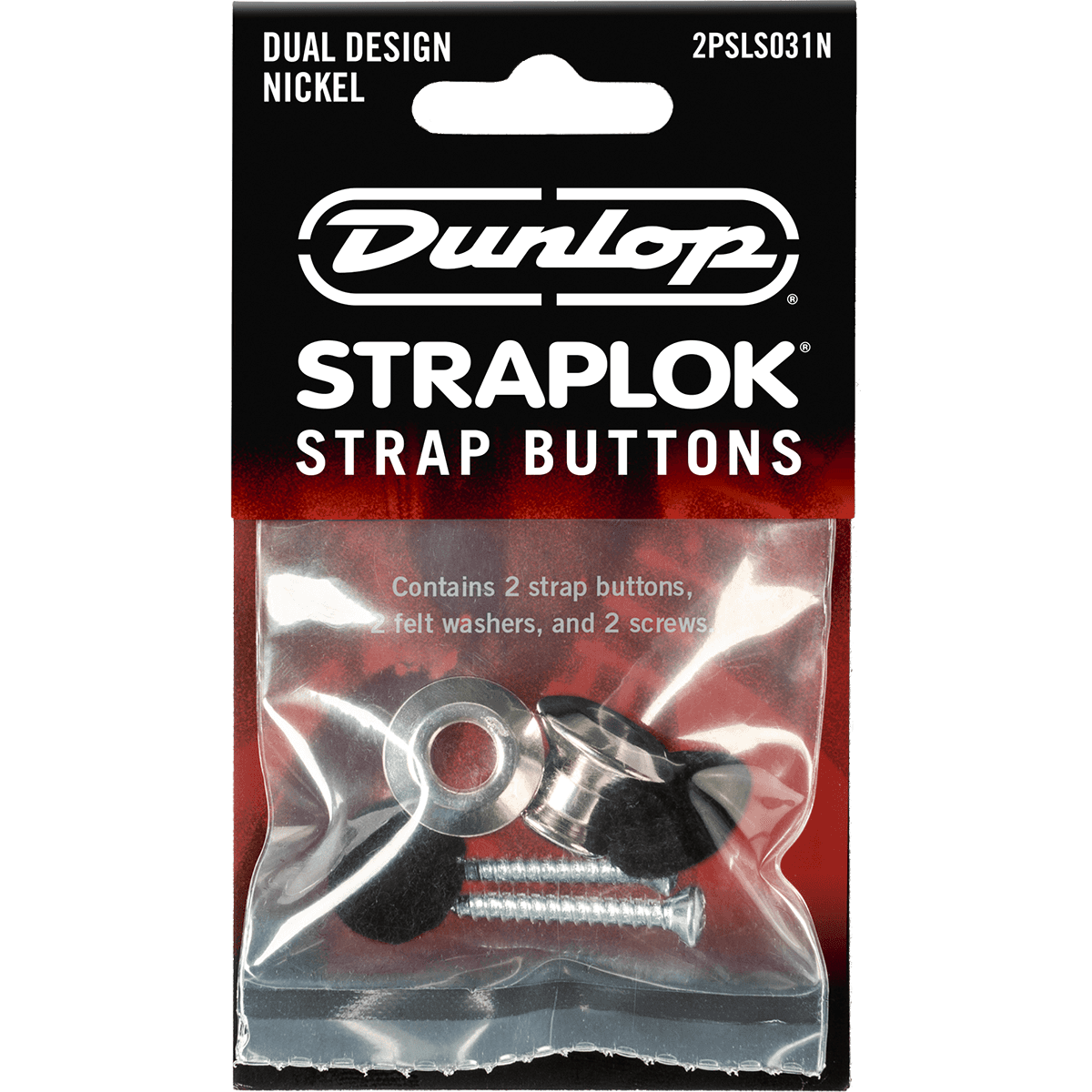 Straplok Dual Design by Dunlop |  Nickel | Set of 2
