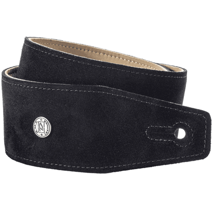 Dunlop BMF-S01 Suede Ebony Leather Strap for Guitar and Bass | Black