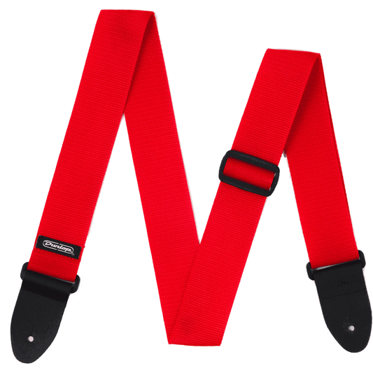Red Polypro Guitar/Bass Strap by Dunlop | ADU D07-01RD