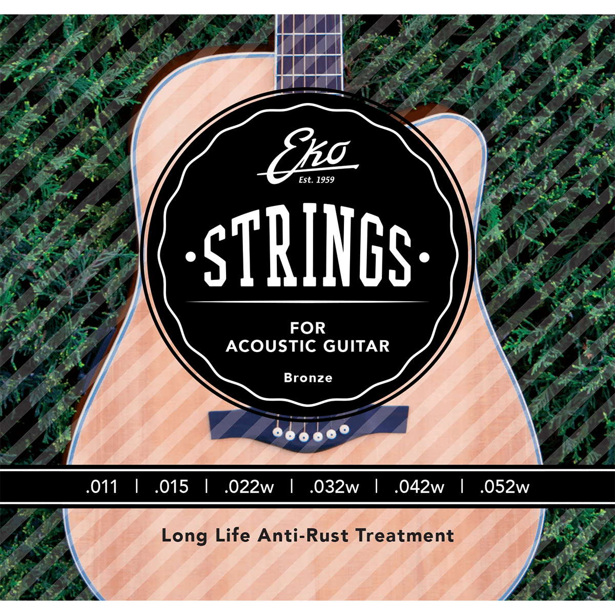 EKO Bronze Acoustic Guitar String Set | Light .011-.052