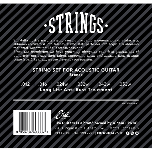 Eko | Acoustic Strings Set | Bronze | 12-53 Medium | CEK ACB1253M