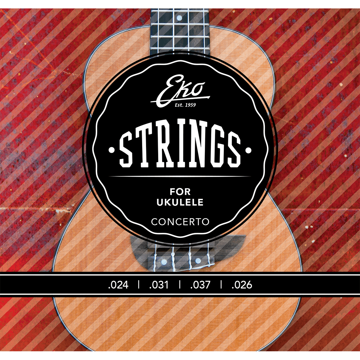 Eko | Strings Set for Concerto Ukulele | Medium | 4 Strings | CEK UKCONCERTOM