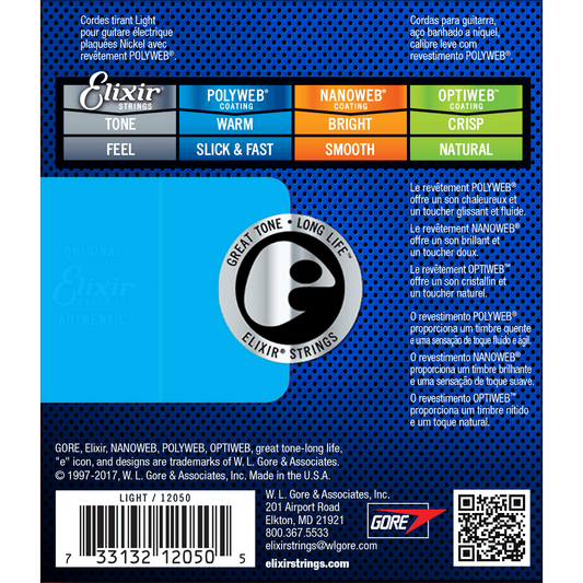 Elixir Light POLYWEB 10 - 46 Electric Guitar Strings