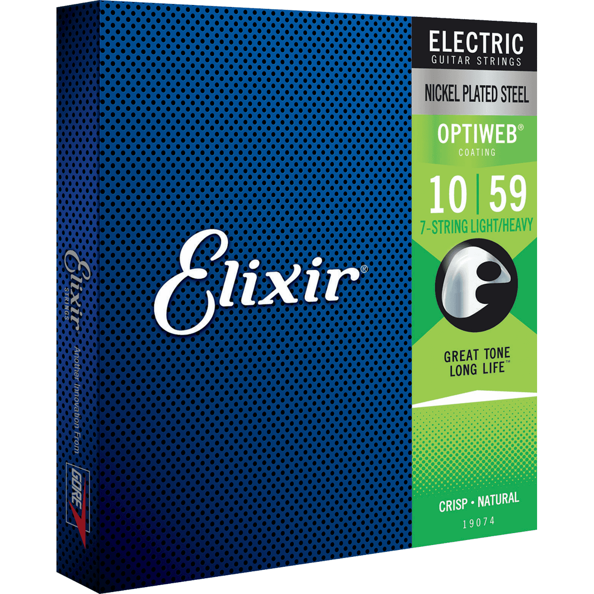 Optiweb 10 - 59 Electric Guitar Strings | For 7-String Guitars | By Elixir