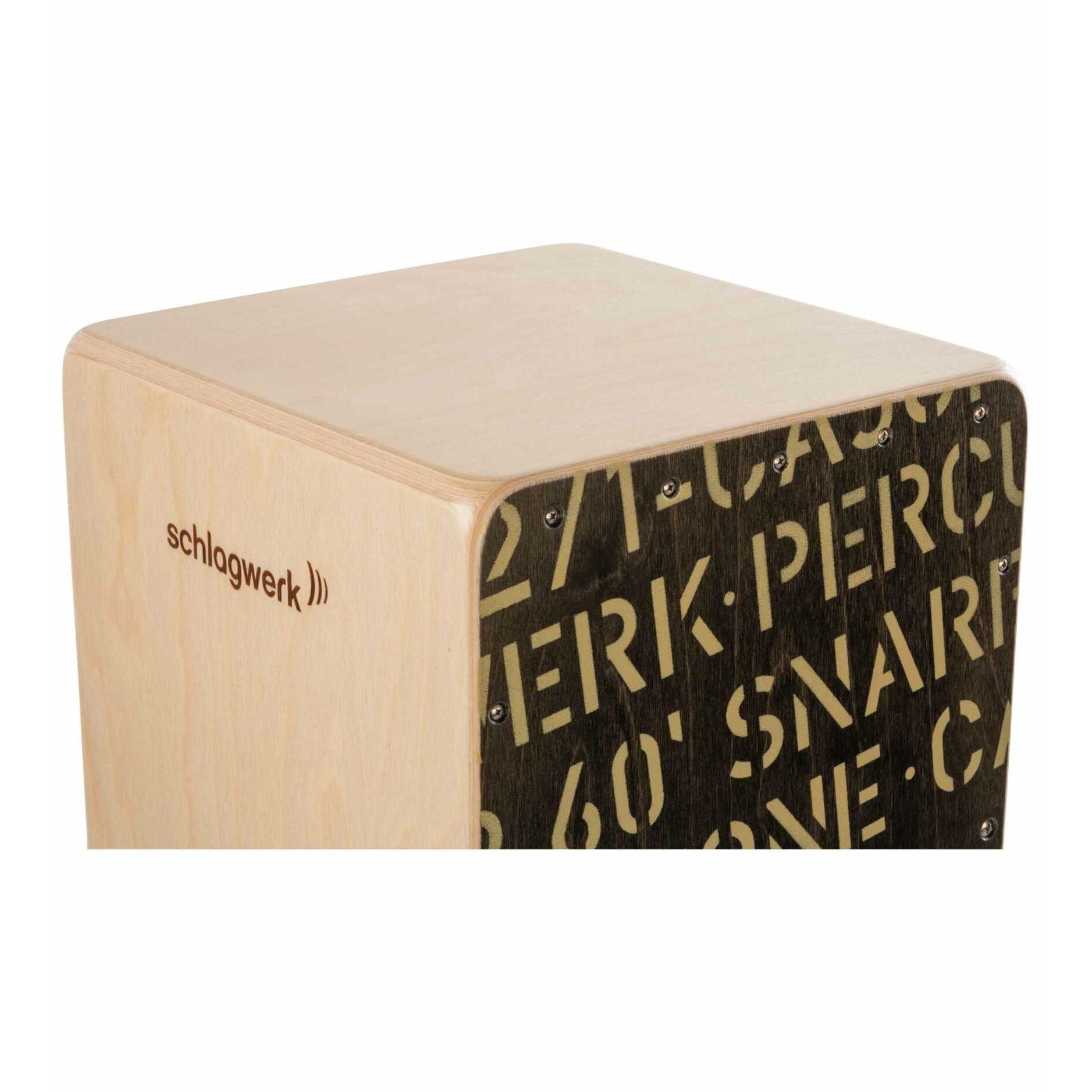 Schlagwerk CP404BLK Cajon | 2in1 Series Snare Cajon l Black Baltic Birch Front Plate l Made in Germany