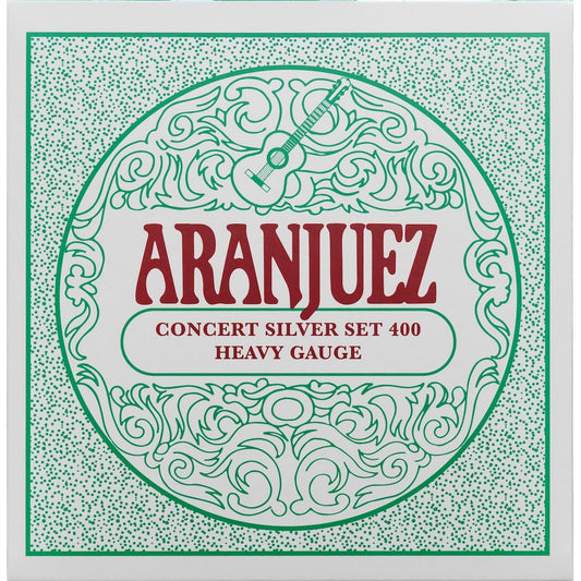 ARANJUEZ Concert Silver Set 400 Hard Tension Nylon / Silver Wound Strings Classical Guitar Strings | CRZ AR400
