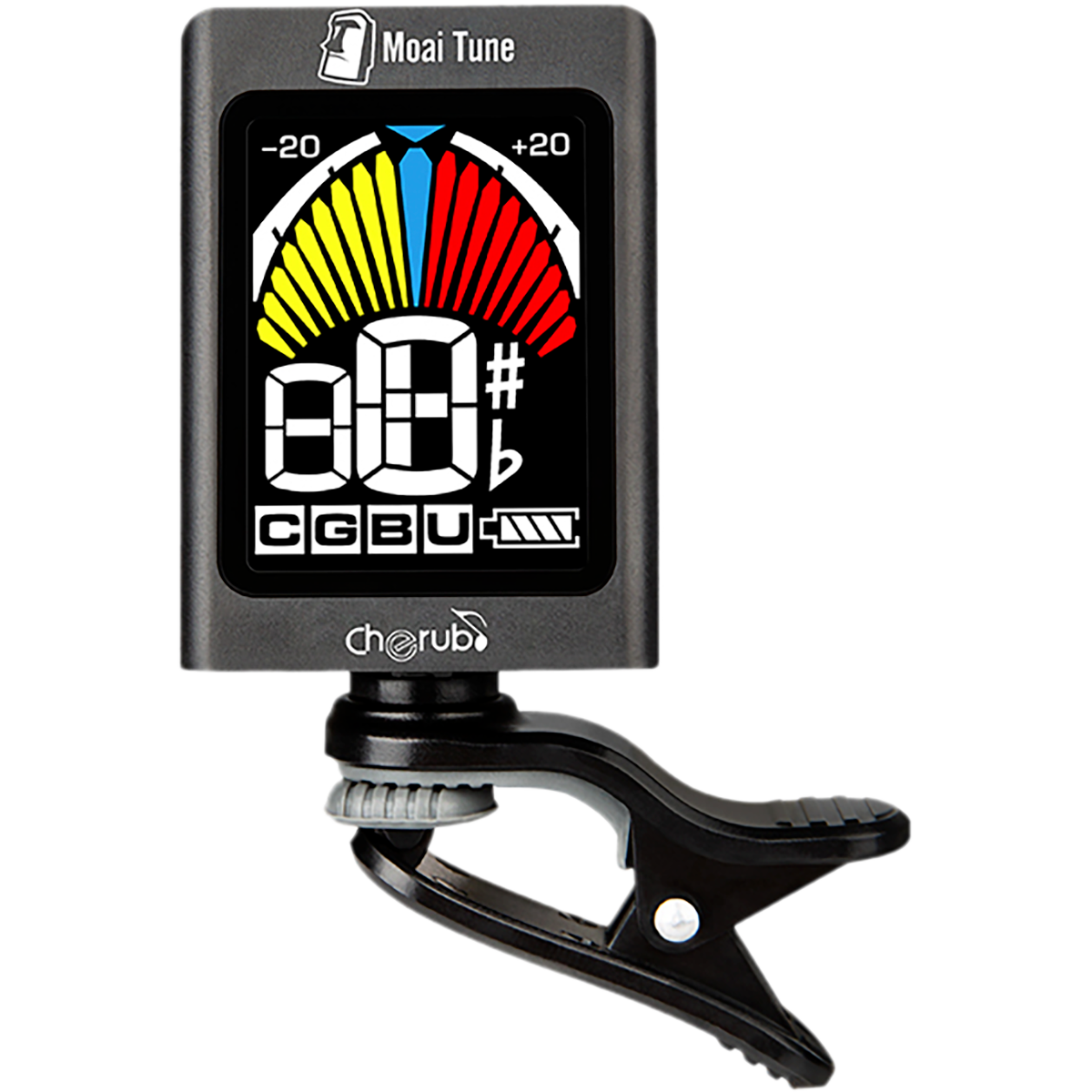 Chromatic Rechargeable Guitar Tuner WST-680 Moai Tune by Cherub | Suitable for Bass
