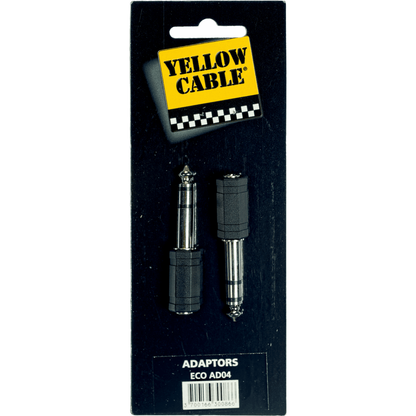 Adapter ECO AD04 by Yellow Cable | Male Stereo jack 6.5mm to Female Stereo mini-jack 3.5mm | 2 pcs pack
