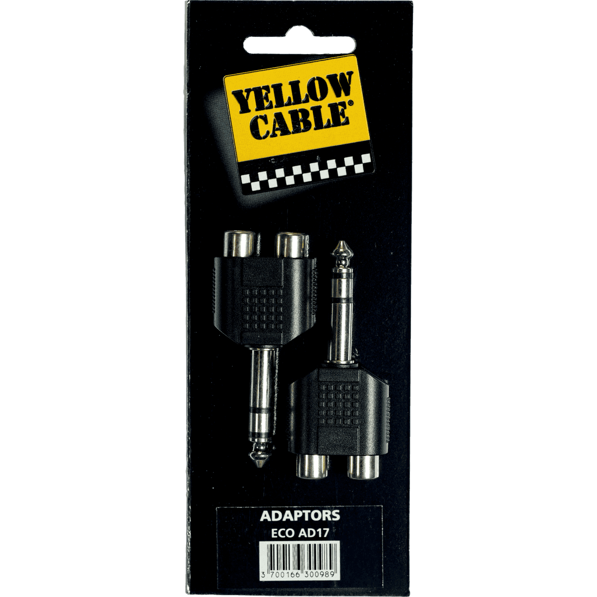 Adapter ECO AD17 by Yellow Cable | 2 x RCA female to Male Stereo Jack 6.35mm | 2 pcs