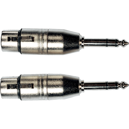 1/4 TRS Jack to Female XLR Adapter by Yellow Cable | Set of 2