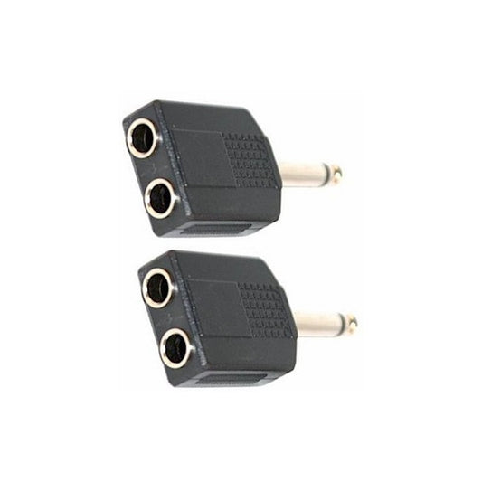 Adapter ECO AD07 by Yellow Cable | 2 x female mono jack to 6.35mm Mono Male Jack | 2 pcs
