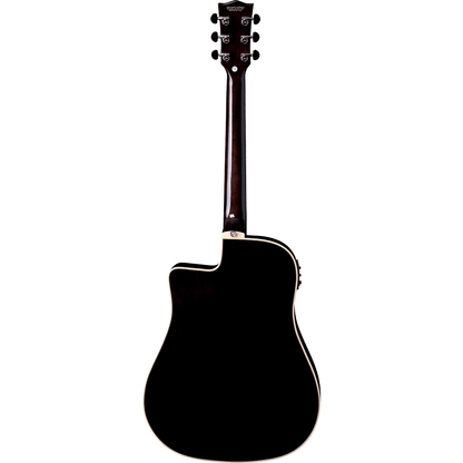 NXT-D100CWE-STBK Electro-Acoustic Guitar by EKO | Dreadnought Cutaway | Black | GEA NXT-D100CWE-STBK