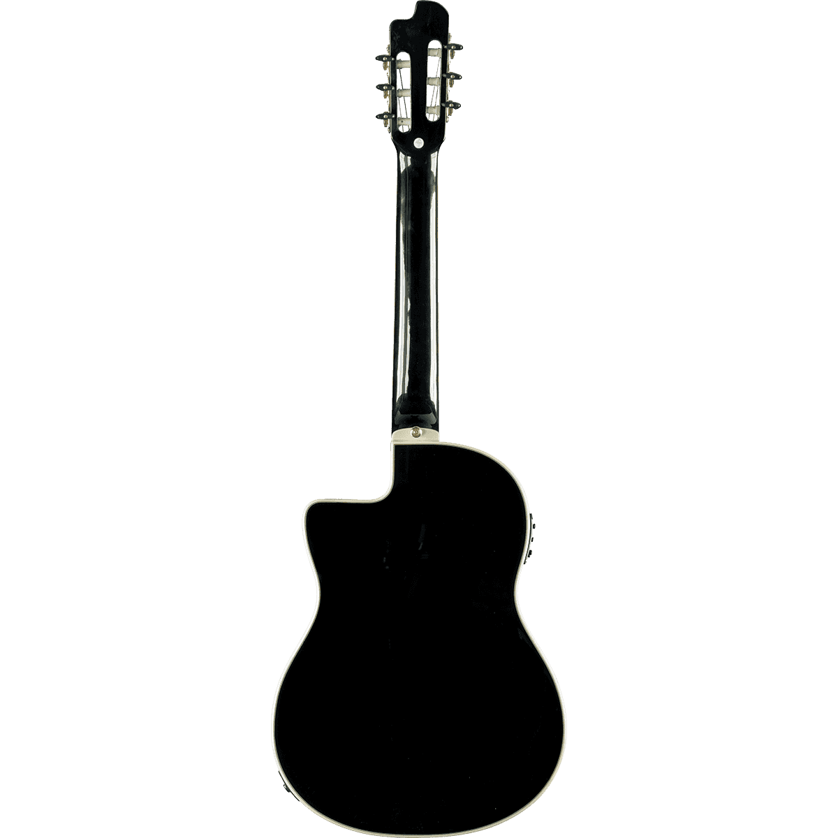 NXT N100CWE-BLK Nylon String Guitar by EKO | Black | Cutaway with Pickup/Preamp
