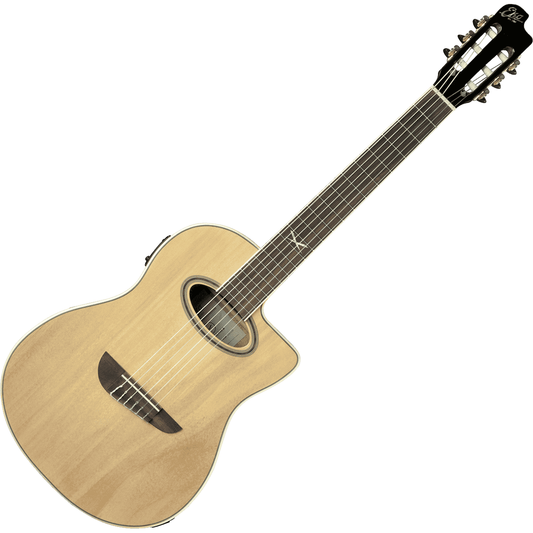 NXT N100CWE-NAT Nylon String Guitar by EKO | Cutaway with Pickup/Preamp