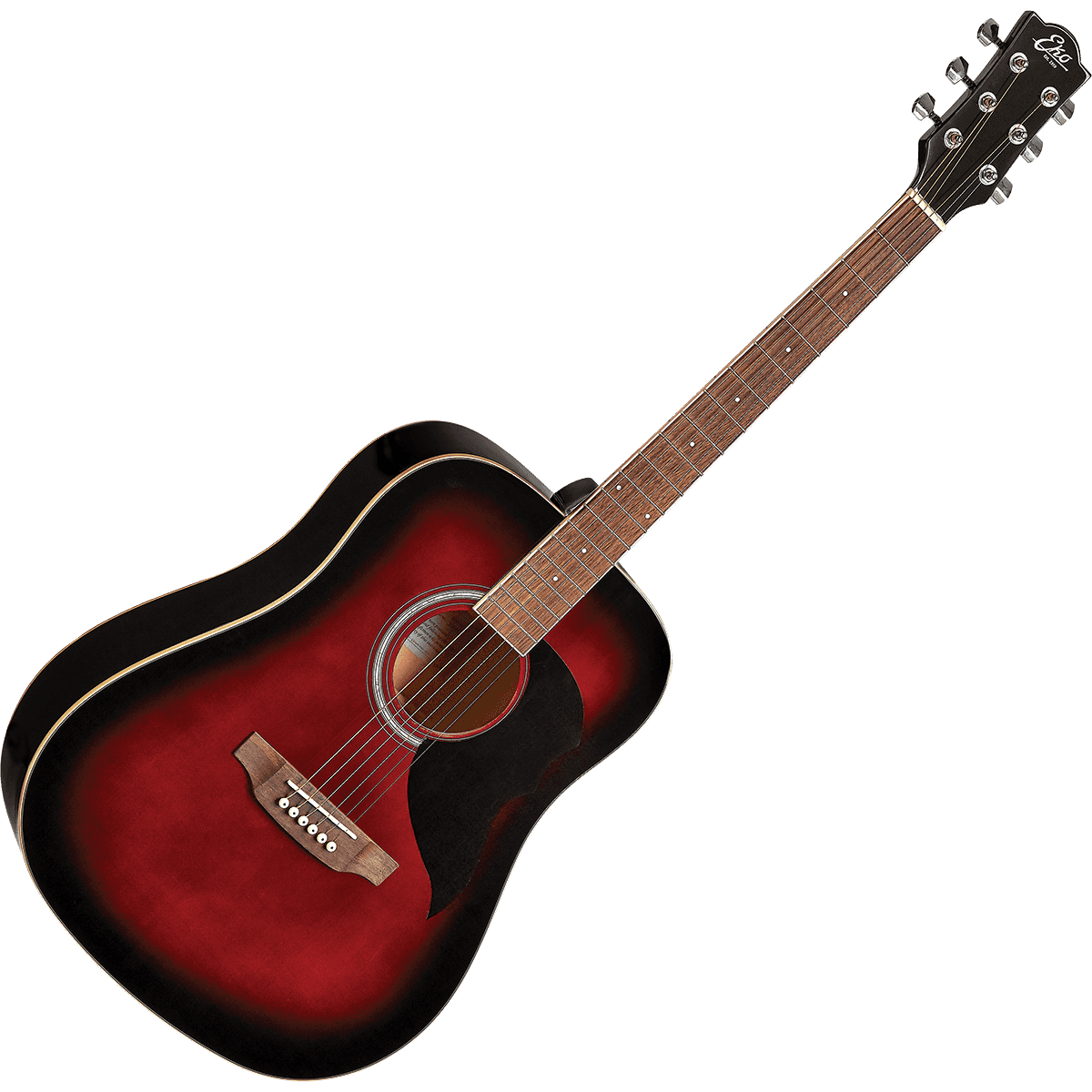 Ranger 6 Red Acoustic Dreadnought Guitar by Eko Guitars