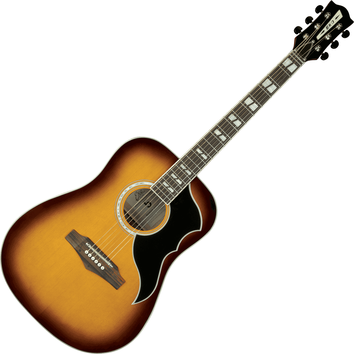 Ranger VR VI Acoustic Guitar by Eko | 1960's Vintage Reissue | Dreadnought Body in Honey Burst Finish