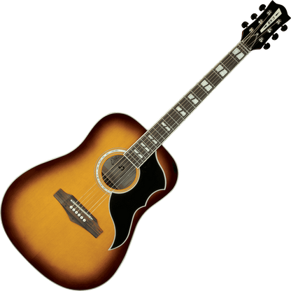 Ranger VR VI Acoustic Guitar by Eko | 1960's Vintage Reissue | Dreadnought Body in Honey Burst Finish
