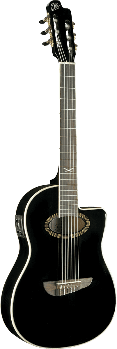 EKO NXT N100ce | Black | NXT N100CWE Nylon Cutaway Classical Guitar See Through