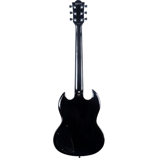 EKO DV300 Electric Guitar | Black Finish | Double Cut | High-Output Humbucking Pickups