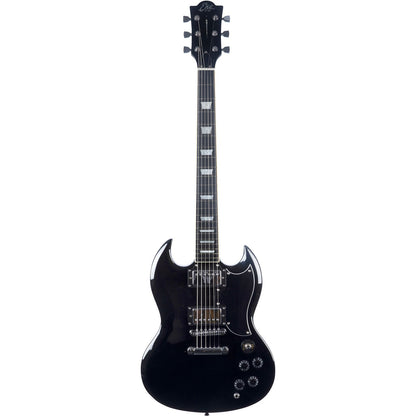 EKO DV300 Electric Guitar | Black Finish | Double Cut | High-Output Humbucking Pickups