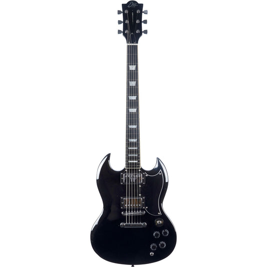 EKO DV300 Electric Guitar | Black Finish | Double Cut | High-Output Humbucking Pickups