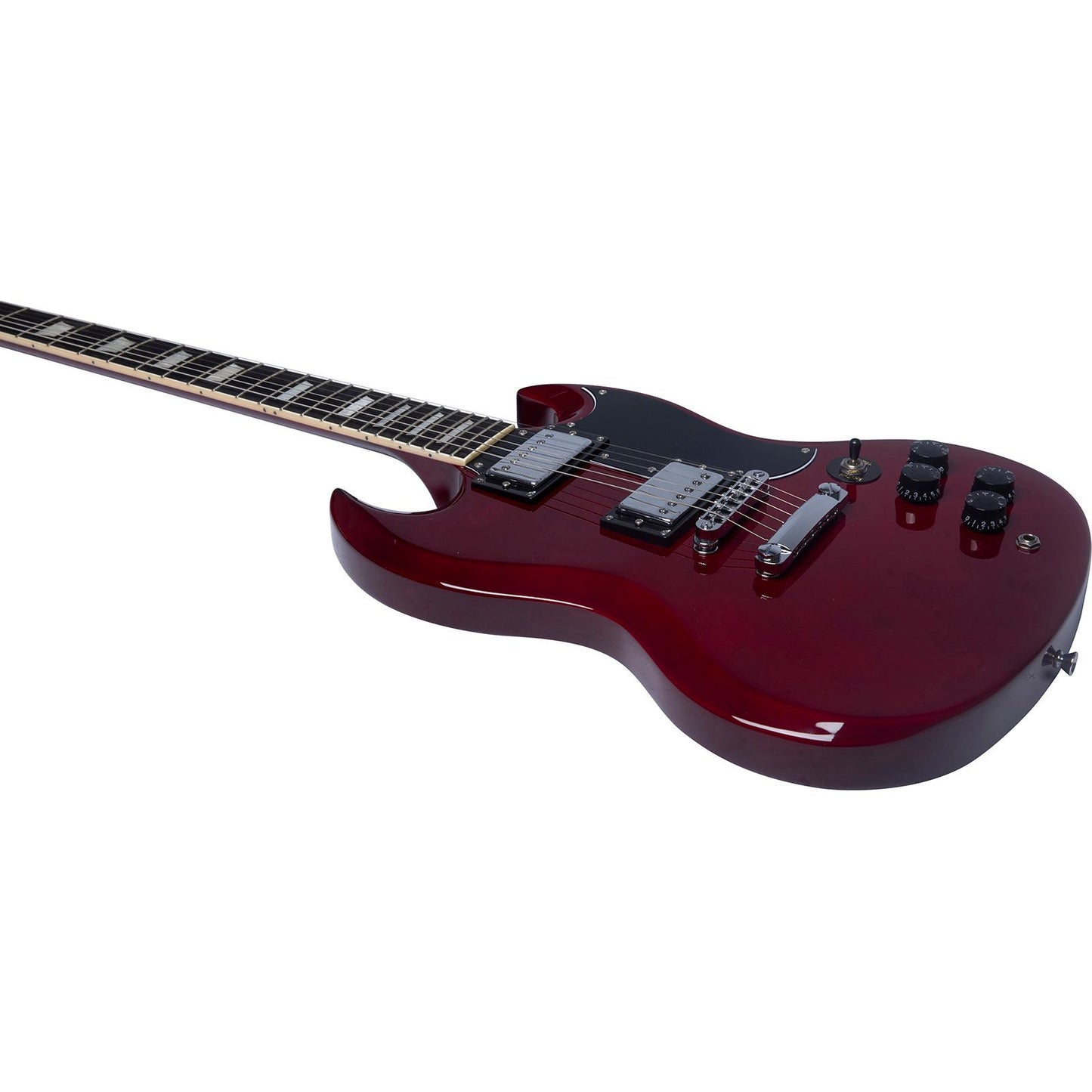 EKO DV300 Electric Guitar | Red Finish | Double Cut | High-Output Humbucking Pickups