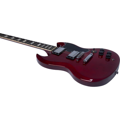 EKO DV300 Electric Guitar | Red Finish | Double Cut | High-Output Humbucking Pickups