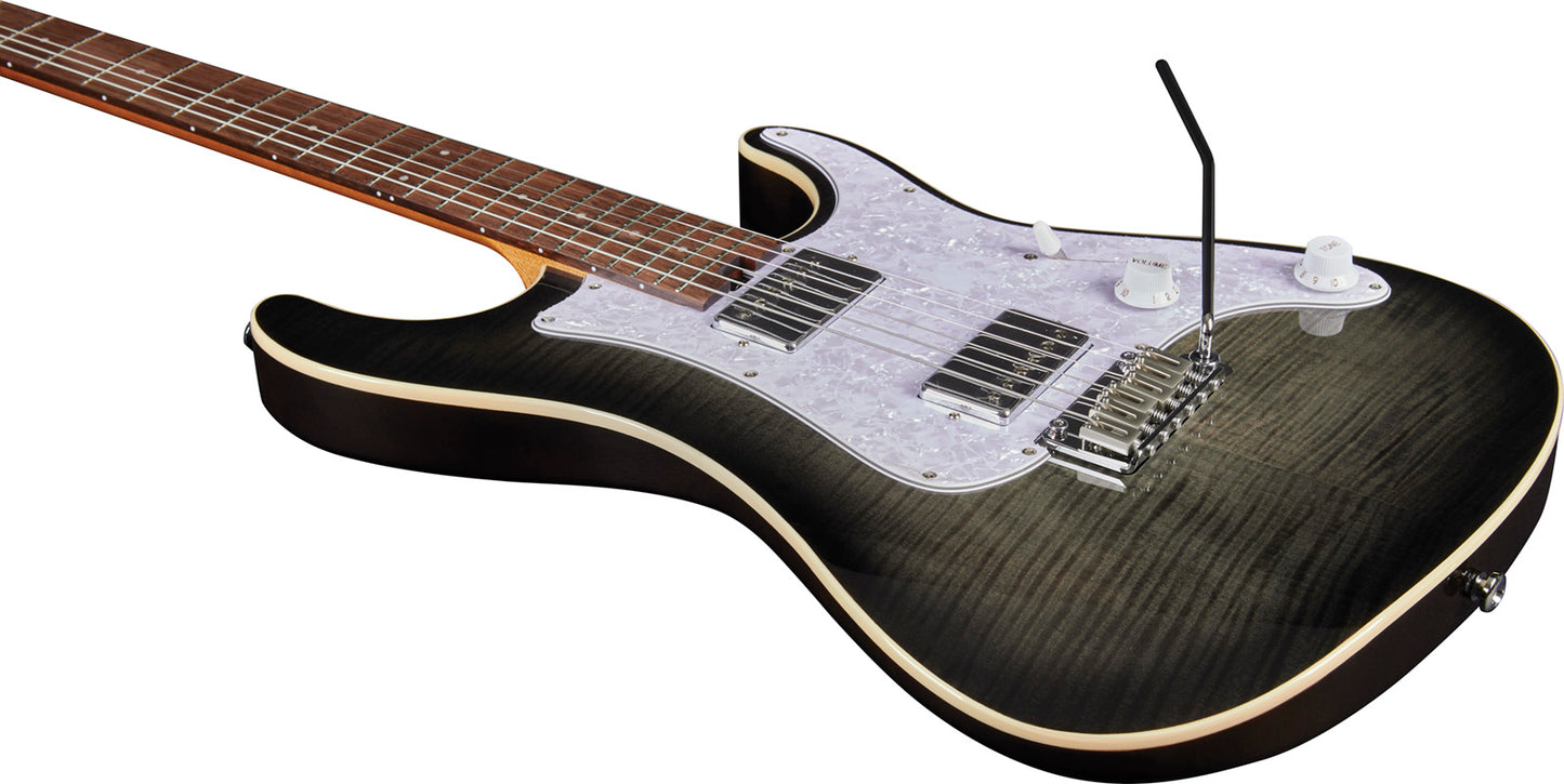EKO FIRE AUR400 | Gri | Fire 400 Aurora Flamed Burst-Laurel Fi Chitară electrică