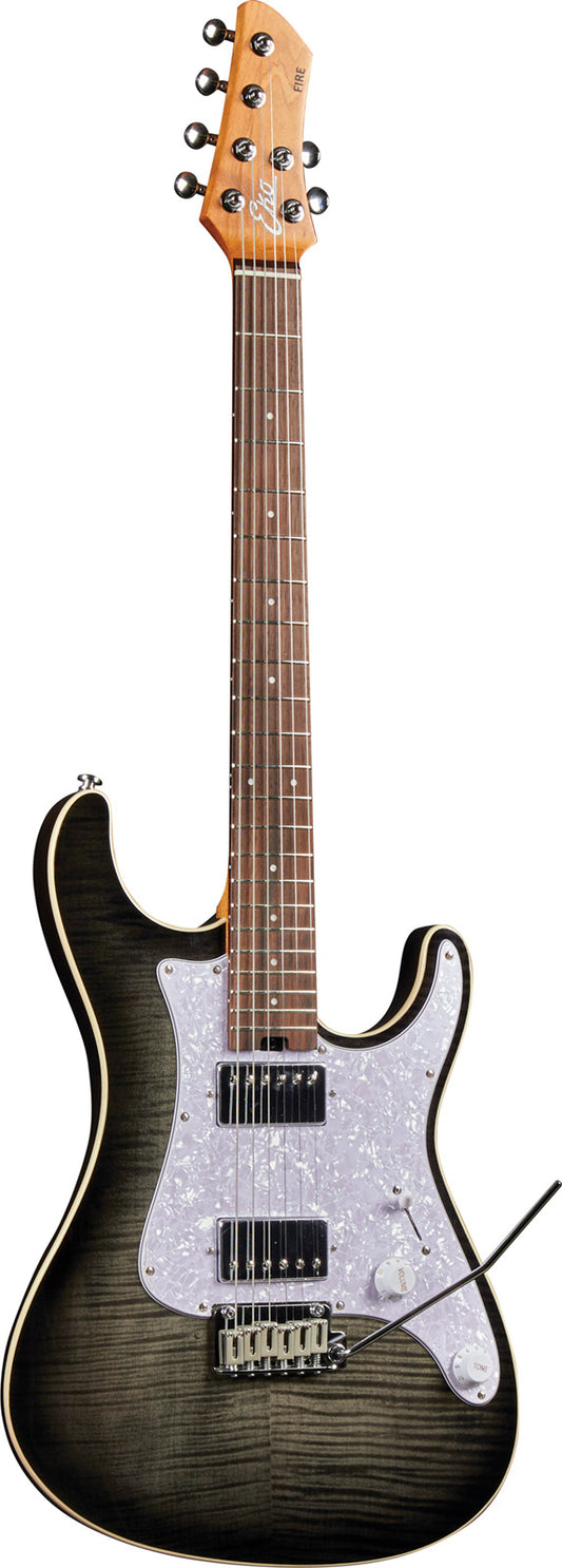 EKO FIRE AUR400 | Сив | Fire 400 Aurora Flamed Burst-Laurel Fi Електрическа китара