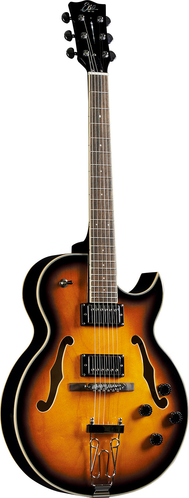 EKO JAZZ | Sunburst | Type Hollowbody Jazz Single Cut-Electric Guitar