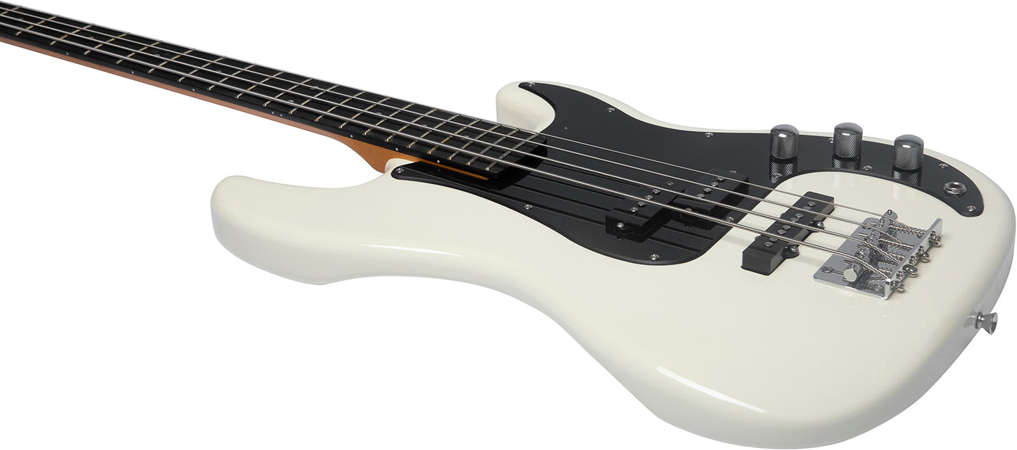 EKO PJ 400 | Vintage fehér | 4 húros PJ-Style vintage könnyű Body-vintage W elektromos basszusgitár