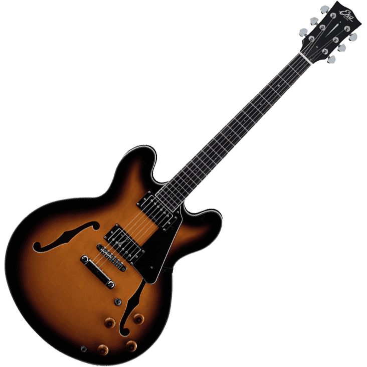 EKO SA350 Electric Guitar | Sunburst Finish | Hollowbody Double Cut | Perfect for Jazz and Blues