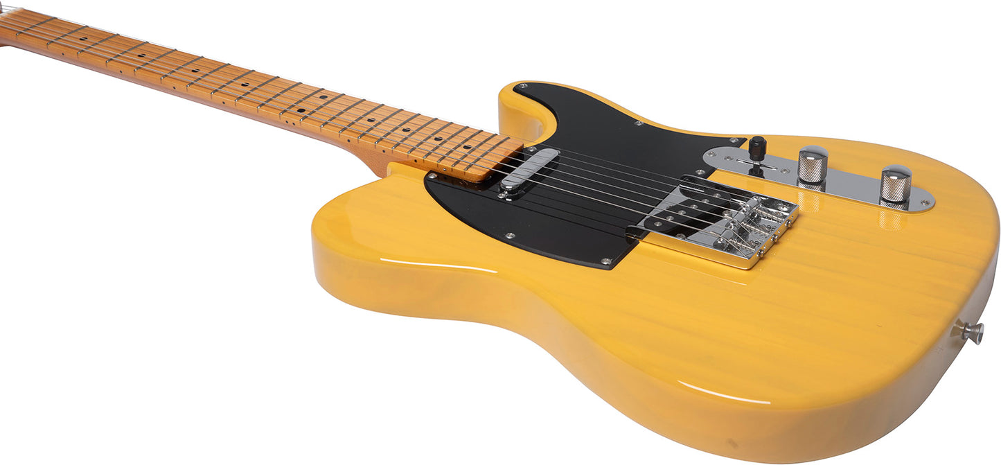 EKO TL 401 | Butterscotch финиш | Лека електрическа китара тип Tele с кленов гриф