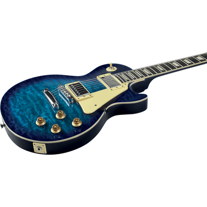 EKO VL480-BLU Electric Guitar | Quilted Blue Finish | Humbucker Pickups | Single Cut Shape