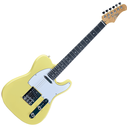 EKO VT380 Cream White Starter Telecaster Type Electric Guitar | Gloss Finish, Suitable For Beginners