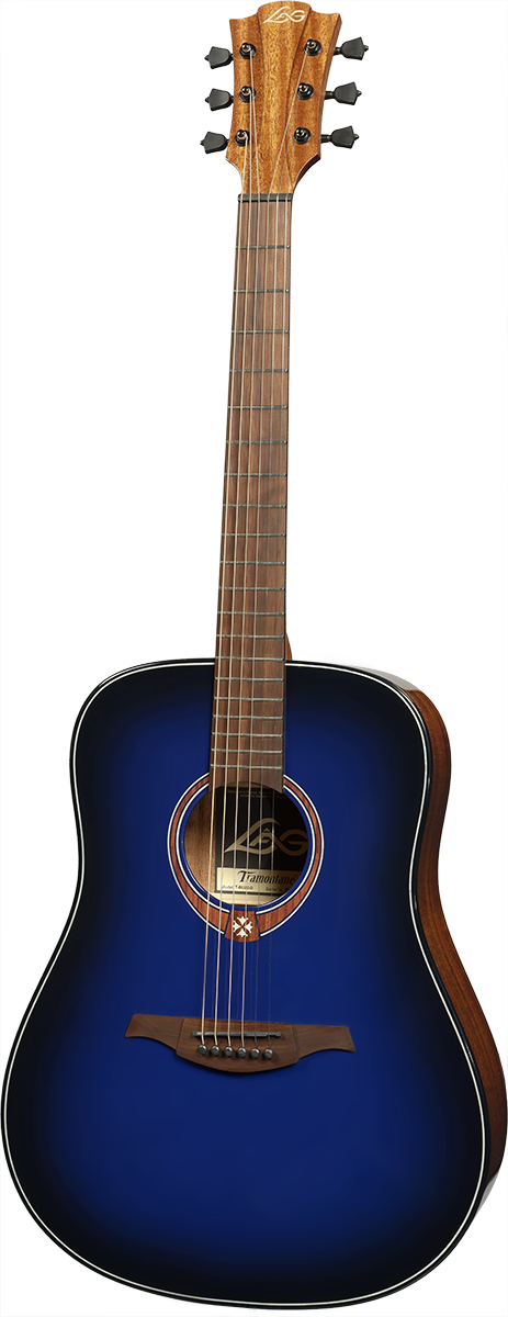 LÂG Tramontane | Plava | Dreadnought posebno izdanje Burst akustična gitara