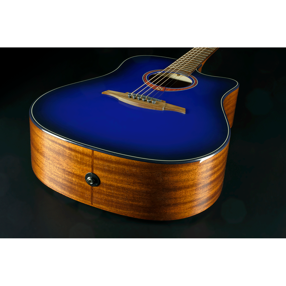 Lag Tramontane Special Edition Electro-Acoustic Dreadnought Guitar with Cutaway | Blue
