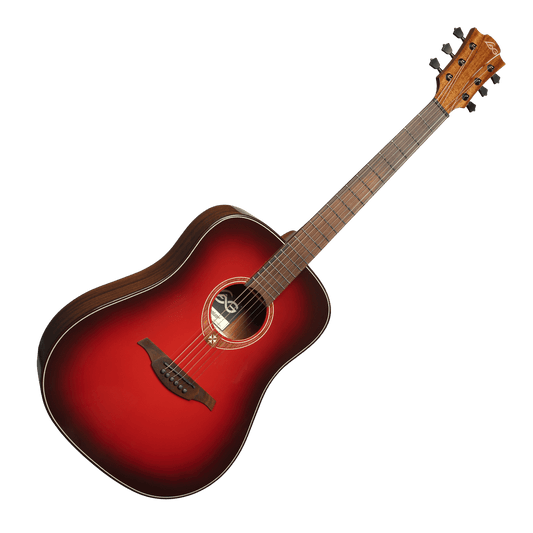 LÂG Tramontane | Червен | Dreadnought Special Edition Burst Акустична китара