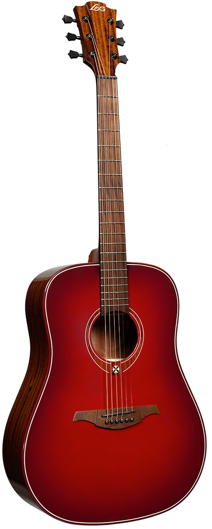 LÂG Tramontane | Червен | Dreadnought Special Edition Burst Акустична китара