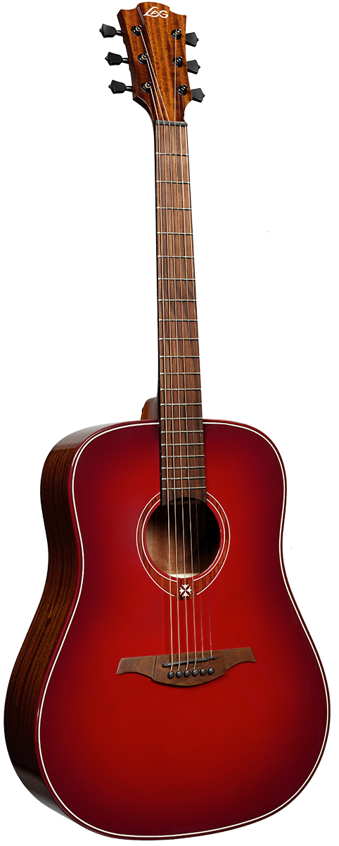 LÂG Tramontane | Червен | Dreadnought Special Edition Burst Акустична китара