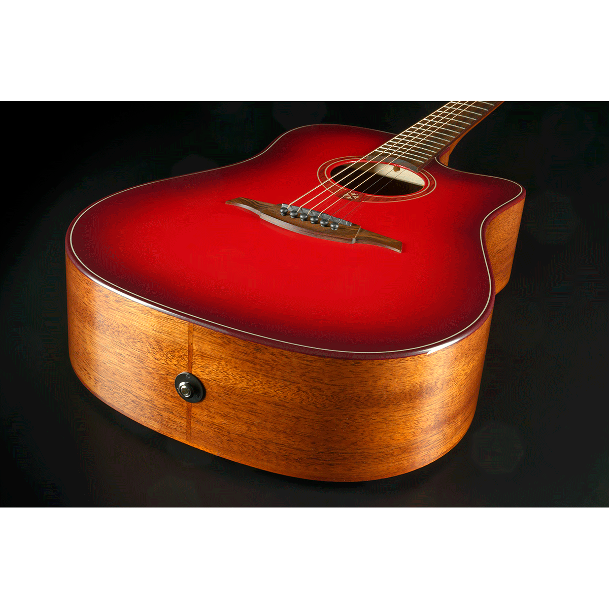 Lag Tramontane Special Edition Electro-Acoustic Dreadnought Guitar with Cutaway | Red
