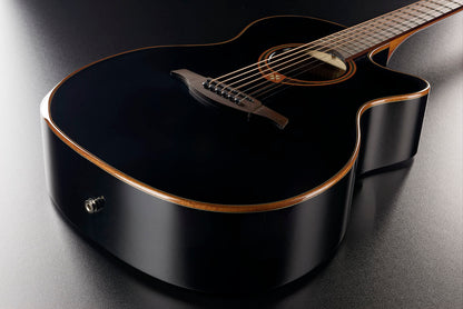 LÂG T118ABCE Tramontane | Fekete | 118 auditorium bevel cutaway LTD elektroakusztikus gitár