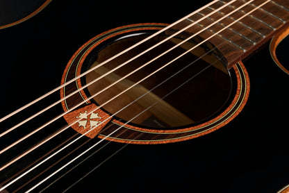 LÂG T118ABCE Tramontane | Fekete | 118 auditorium bevel cutaway LTD elektroakusztikus gitár