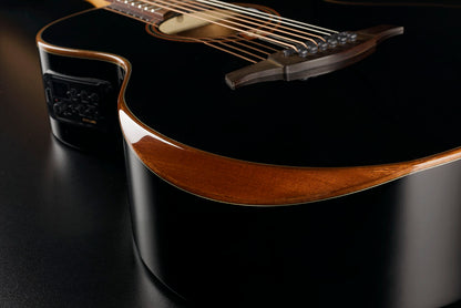 LÂG T118ABCE Tramontane | Fekete | 118 auditorium bevel cutaway LTD elektroakusztikus gitár
