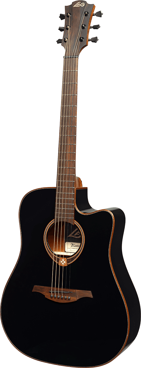 LÂG T118DCE | Czarny | Dreadnought cutaway gitara elektroakustyczna