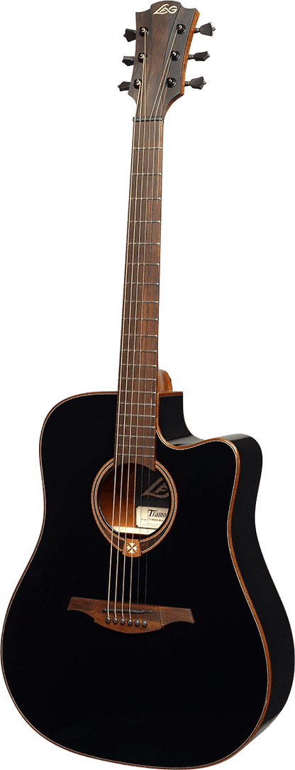 LÂG T118DCE | Czarny | Dreadnought cutaway gitara elektroakustyczna